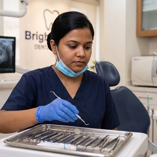 Portrait of the BrightSmile Dental Clinic dental assistant