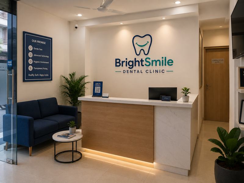 BrightSmile Dental Clinic reception area